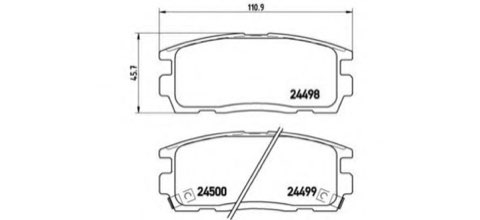 Brembo Prime P 10 004 Brake Pad Set — 111mm, photo 3