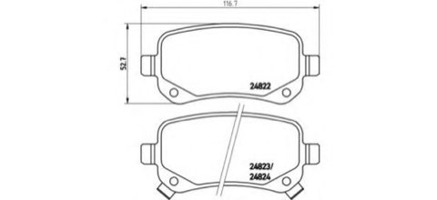Brembo Prime P 11 021 Brake Pad Set — 117mm, photo 4