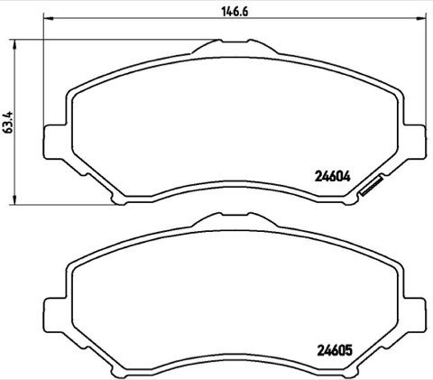 Brembo Prime P 11 025 Brake Pad Set — 147mm, photo 5