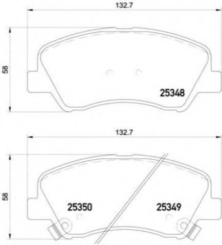 Brembo Prime P 18 025 Brake Pad Set — Front 133mm, photo 4