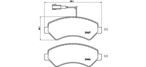 Brembo Prime P 23 136 Brake Pad Set — Front 169mm, photo 4