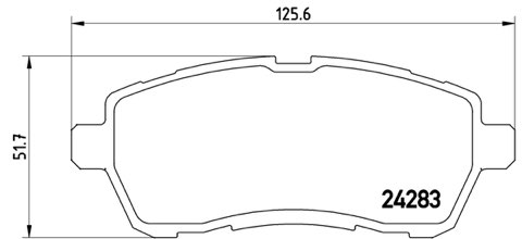 Brembo Xtra P 24 072X Brake Pad Set — 126mm, photo 2