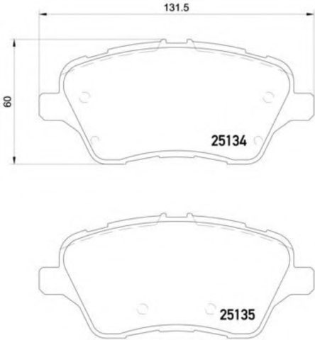 Brembo Prime P 24 151 Brake Pad Set — Front 132mm, photo 4