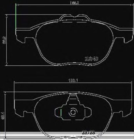 Brembo Prime P 24 158 Brake Pad Set — Front 155mm, photo 5