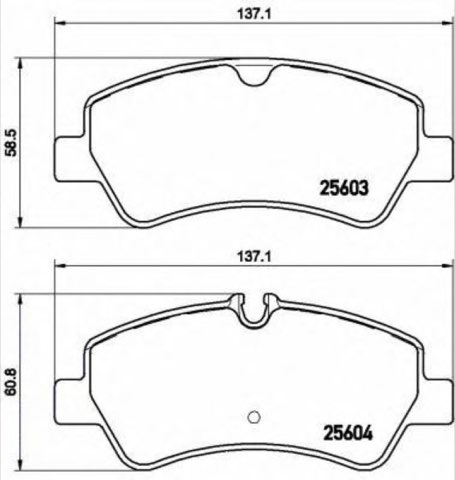 Brembo Prime P 24 160 Brake Pad Set — Rear 137mm, photo 4