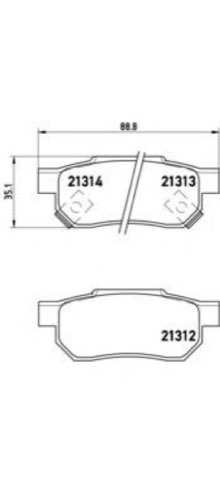 Brembo Prime P 28 017 Brake Pad Set — 89mm, photo 3