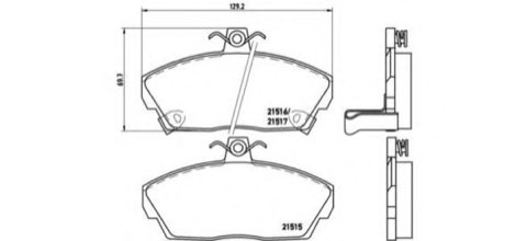 Brembo Prime P 28 020 Brake Pad Set — 129mm, photo 4