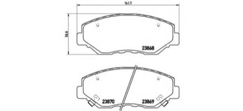 Brembo Prime P 28 035 Brake Pad Set — 142mm, photo 6