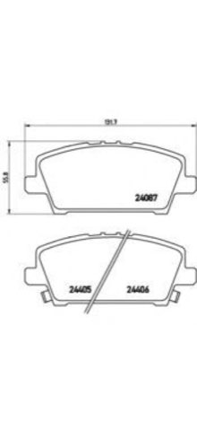 Brembo Prime P 28 037 Brake Pad Set — Front 132mm, photo 4