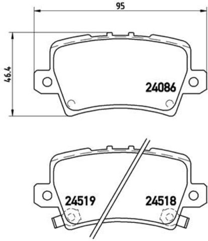 Brembo Prime P 28 038 Brake Pad Set — Rear 95mm, photo 9