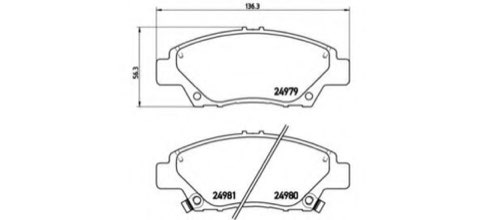 Brembo Prime P 28 050 Brake Pad Set — 136mm, photo 4