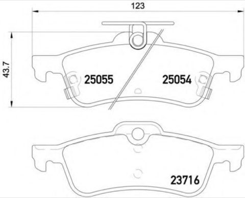 Brembo Prime P 28 070 Brake Pad Set — 123mm, photo 4