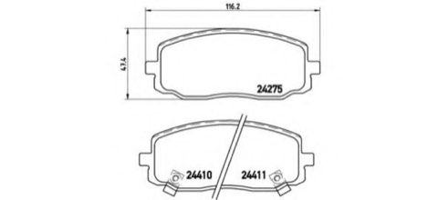 Brembo Prime P 30 032 Brake Pad Set — Front 116mm, photo 3