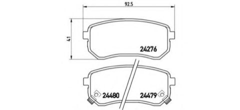 Brembo Prime P 30 033 Brake Pad Set — Rear 93mm, photo 4