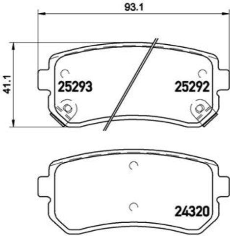 Brembo Prime P 30 051 Brake Pad Set — Rear 93mm, photo 7