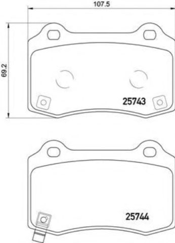 Brembo Prime P 30 074 Brake Pad Set — Rear 107mm, photo 5