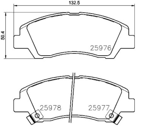 Brembo Prime P 30 076 Brake Pad Set — Front 133mm, photo 2