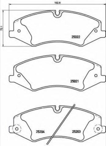 Brembo Prime P 44 022 Brake Pad Set — Front 193mm, photo 4