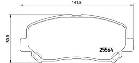 Brembo Prime P 49 045 Brake Pad Set — Front 142mm, photo 4