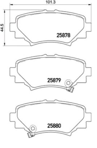 Brembo Prime P 49 049 Brake Pad Set — Rear 101mm, photo 2