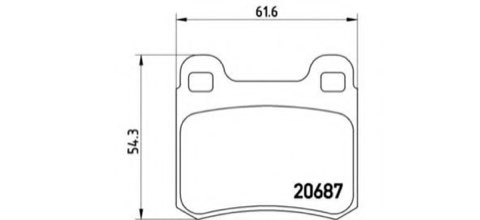 Brembo Prime P 50 007 Brake Pad Set — 62mm, photo 5