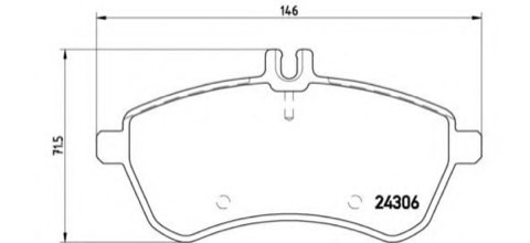 Brembo Prime P 50 070 Brake Pad Set — Front 146mm, photo 4