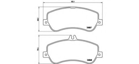 Brembo Prime P 50 086 Brake Pad Set — Front 165mm, photo 4
