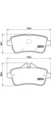 Brembo Prime P 50 100 Brake Pad Set — Rear 116mm, photo 6