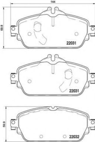 Brembo Prime P 50 119 Brake Pad Set — Front 144mm, photo 4