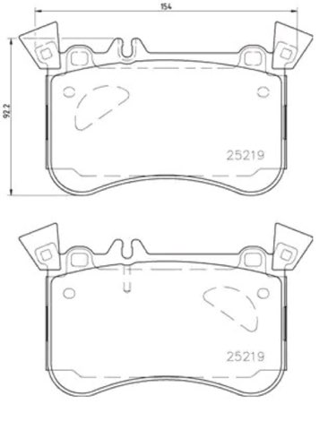 Brembo Prime P 50 121 Brake Pad Set — Front 154mm, photo 2