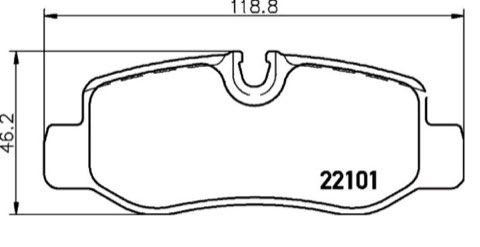 Brembo Prime P 50 126 Brake Pad Set — Rear 119mm, photo 2