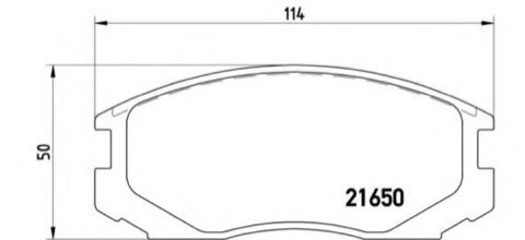 Brembo Prime P 54 015 Brake Pad Set — 114mm, photo 3