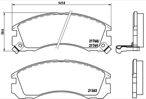 Brembo Prime P 54 017 Brake Pad Set — Front 150mm, photo 8