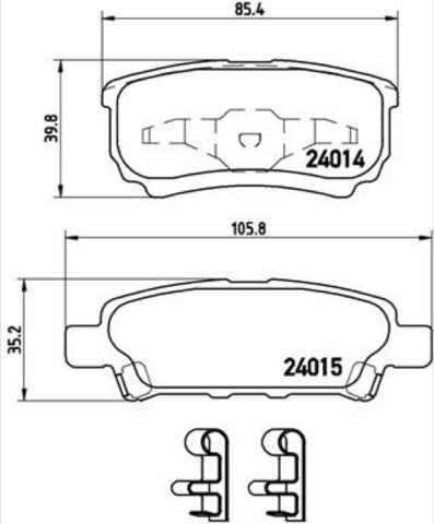 Brembo Prime P 54 034 Brake Pad Set — Rear, photo 7