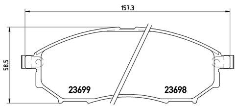 Brembo Prime P 56 058 Brake Pad Set — Front 157mm, photo 5