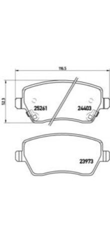 Brembo Prime P 56 086 Brake Pad Set — 116mm, photo 3