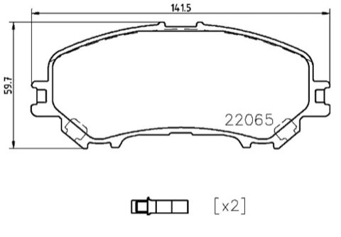 Brembo Prime P 56 099 Brake Pad Set — Front 141mm, photo 2