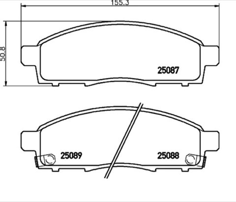 Brembo Prime P 56 102 Brake Pad Set — 155mm, photo 2