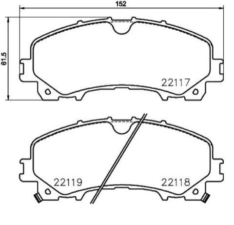 Brembo Prime P 56 106 Brake Pad Set — Front 152mm, photo 2