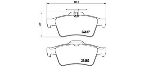Brembo Prime P 59 042 Brake Pad Set — Rear 123mm, photo 7