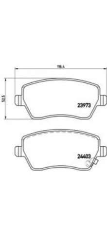 Brembo Prime P 59 050 Brake Pad Set — Front 116mm, photo 3