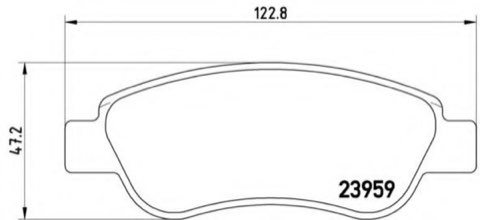 Brembo Prime P 61 081 Brake Pad Set — Front 123mm, photo 8