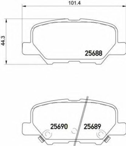 Brembo Prime P 61 111 Brake Pad Set — Rear 101mm, photo 4