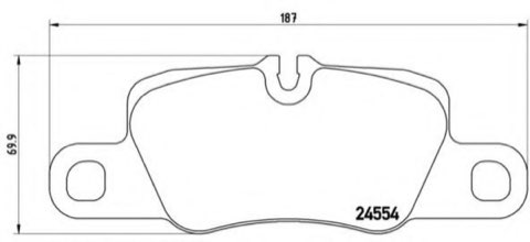 Brembo Prime P 65 020 Brake Pad Set — Rear 187mm, photo 4