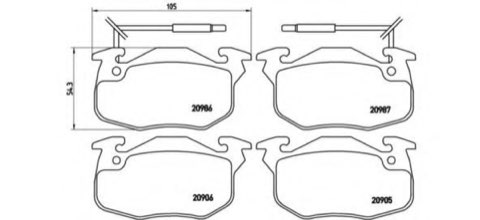 Brembo Prime P 68 010 Brake Pad Set — 105mm, photo 4