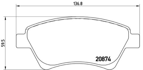 Brembo Prime P 68 034 Brake Pad Set — 137mm, photo 5