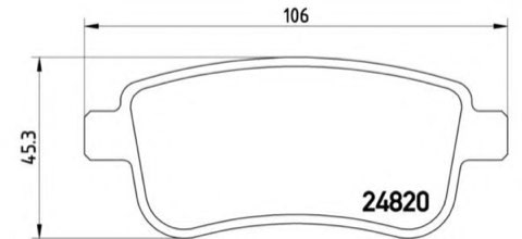 Brembo Prime P 68 041 Brake Pad Set — Rear 106mm, photo 4