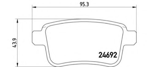 Brembo Prime P 68 043 Brake Pad Set — 95mm, photo 4