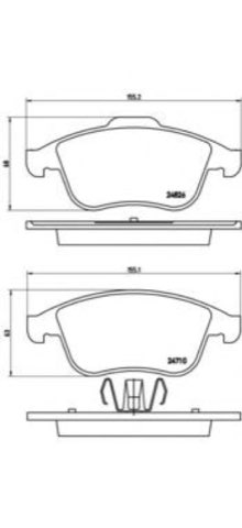 Brembo Prime P 68 047 Brake Pad Set — Front 155mm, photo 4