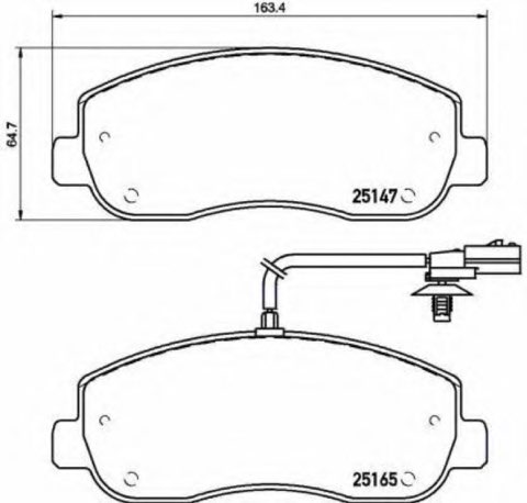 Brembo Prime P 68 062 Brake Pad Set — Front 164mm, photo 4
